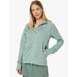 FJALLRAVEN Women Abisko Lite Fleece Jacket Large Mist Green Full Zip Outdoor NWT